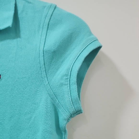 NWT Tommy Hilfiger Blue Dress Girls Sleeve Fitted Polo Shirt - Picture 6 of 8